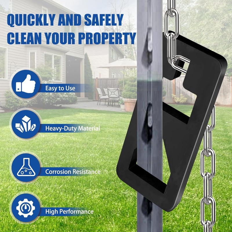 TNCZHYLX T Post Puller Fence Post Puller, Farm Equipment Tractor Accessories, Use Different Chains S Hooks Jacks Tractor Buckets from Ground (Black) - Image 4